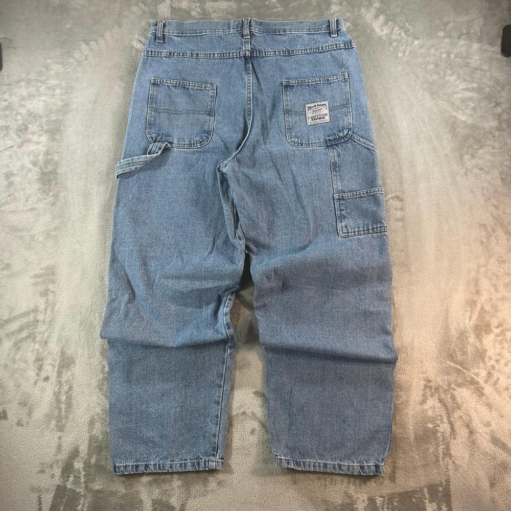 Steve & Barry's Carpenter Jeans Mens 36x30 Blue Med Wash Relaxed Straight